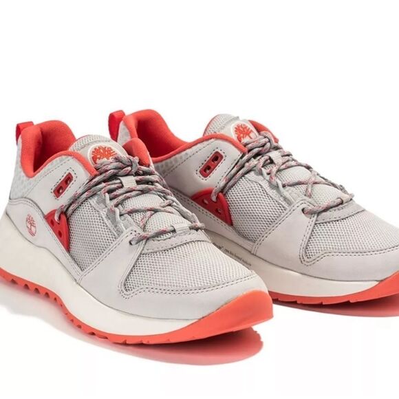 Timberland Solar Wave Trail Running Sneakers Lt Grey Orange/Coral - Picture 2 of 13